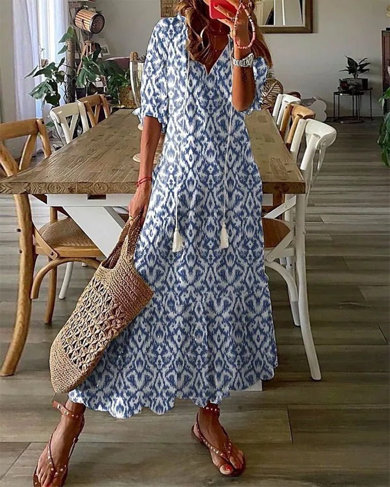 The Camille — Relaxed Tiered Midi Dress