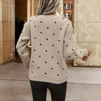 The Astrid — Polka Dot Knit Sweater