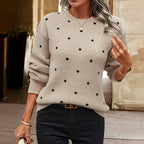 The Astrid — Polka Dot Knit Sweater