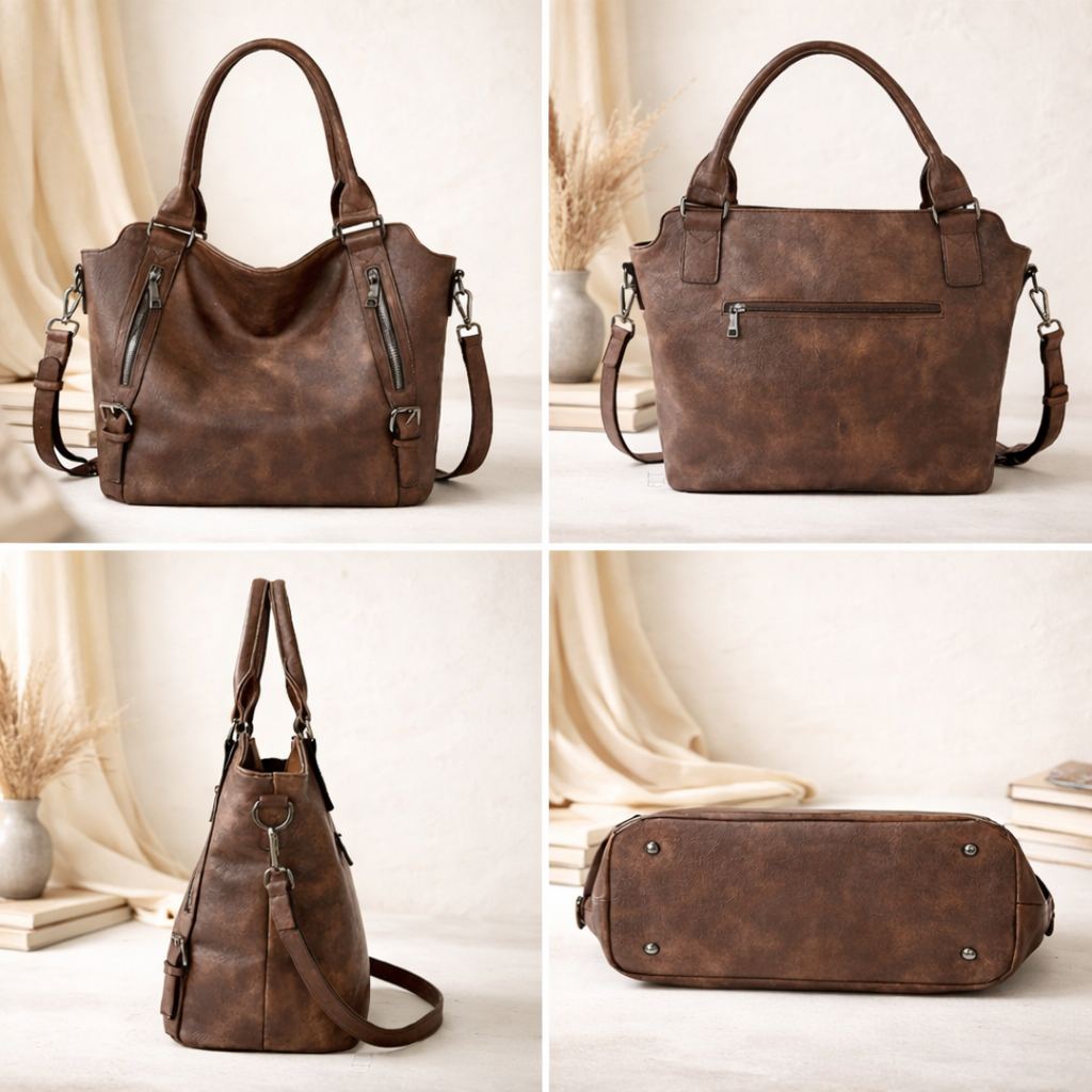 The Anouk — structured soft-leather everyday bag