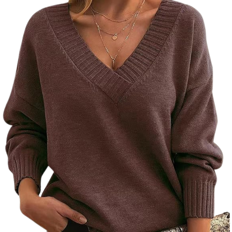 The Vivienne — Lightweight V-Neck Knit