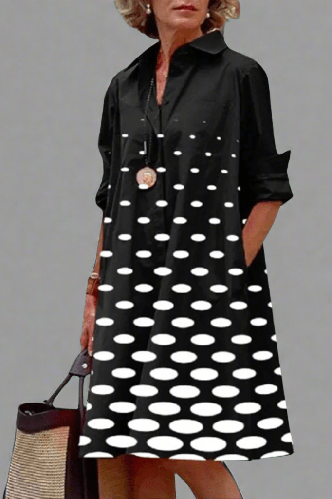 The Amélie — Striped Chic Midi Dress
