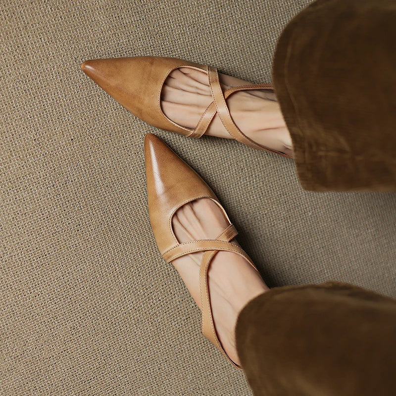 Vivienne — Pointed Slip-On Comfort Mules