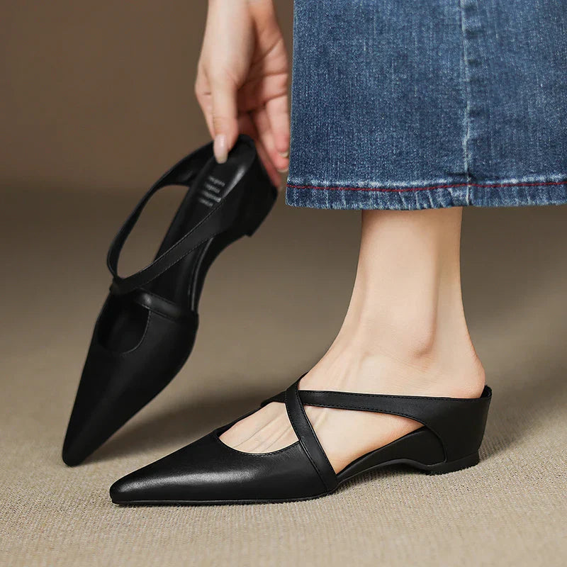Vivienne — Pointed Slip-On Comfort Mules