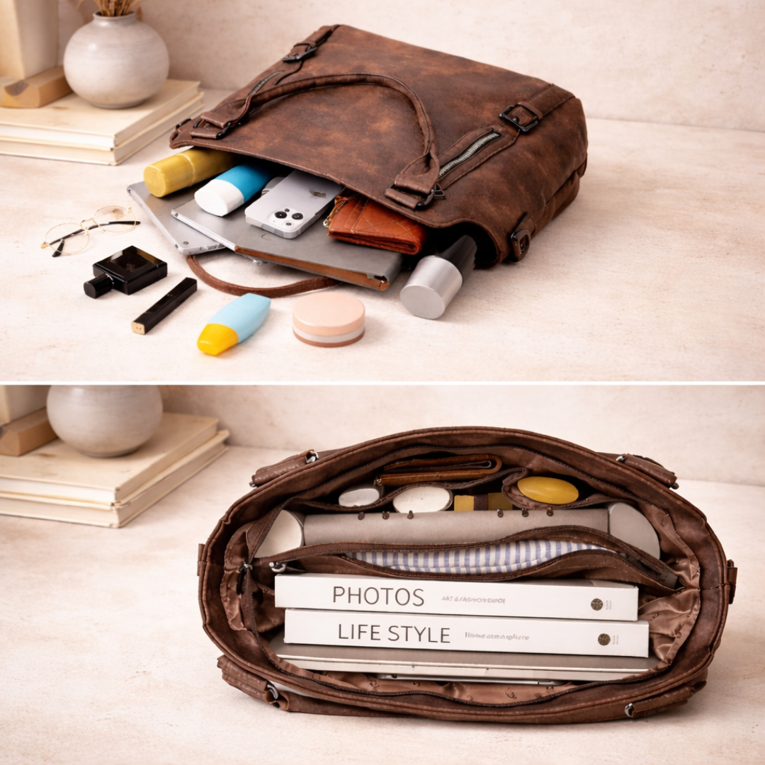 The Anouk — structured soft-leather everyday bag