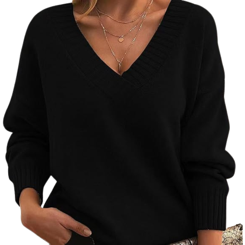 The Vivienne — Lightweight V-Neck Knit