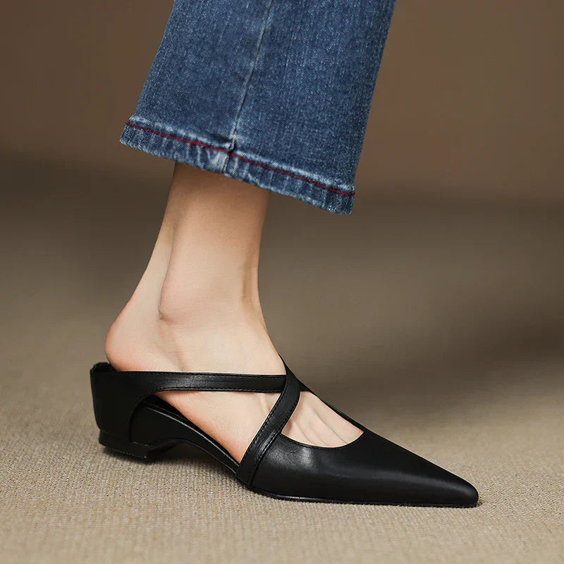 Vivienne — Pointed Slip-On Comfort Mules
