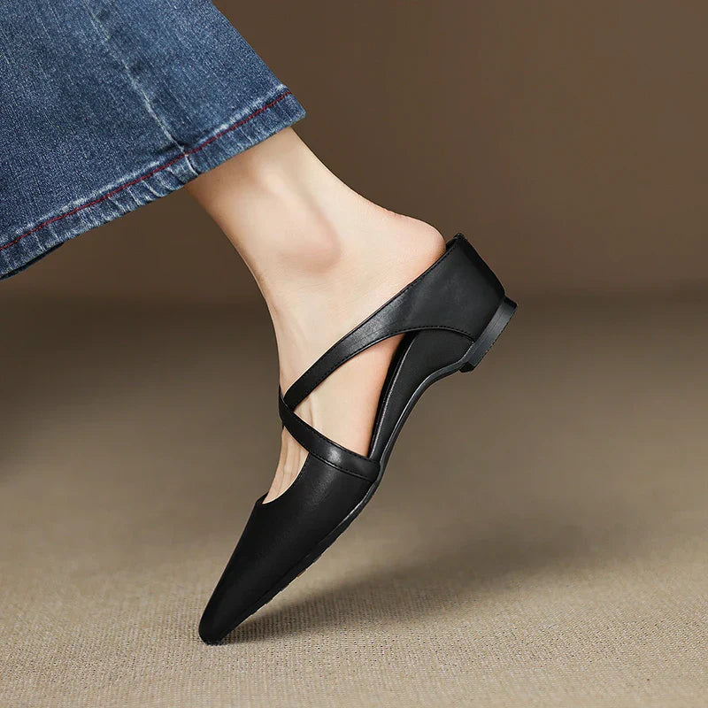Vivienne — Pointed Slip-On Comfort Mules