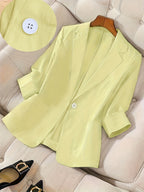Camille — Soft Three-Quarter Sleeve Tailored Jacket