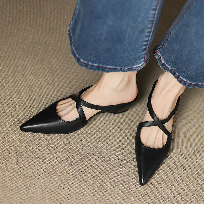 Vivienne — Pointed Slip-On Comfort Mules