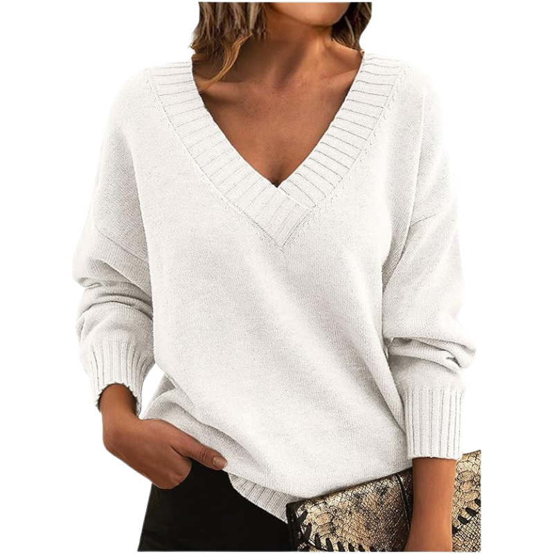 The Vivienne — Lightweight V-Neck Knit