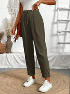 Juliette — Tapered Khaki Casual Summer Pants