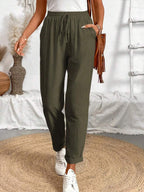 Juliette — Tapered Khaki Casual Summer Pants