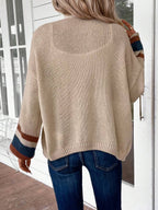 Noémie — Colourblock Striped Knit Cardigan
