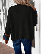 Noémie — Colourblock Striped Knit Cardigan