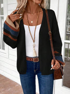 Noémie — Colourblock Striped Knit Cardigan
