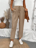 Juliette — Tapered Khaki Casual Summer Pants
