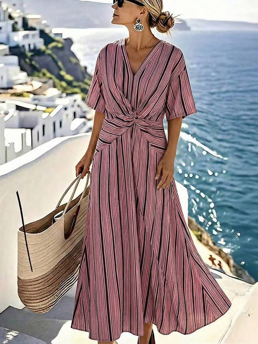 Hazel Relaxed Wrap-Around Dress