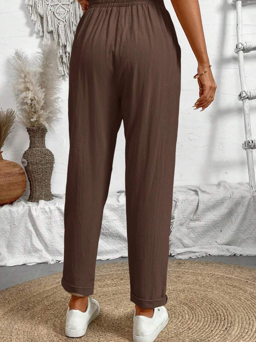 Juliette — Tapered Khaki Casual Summer Pants