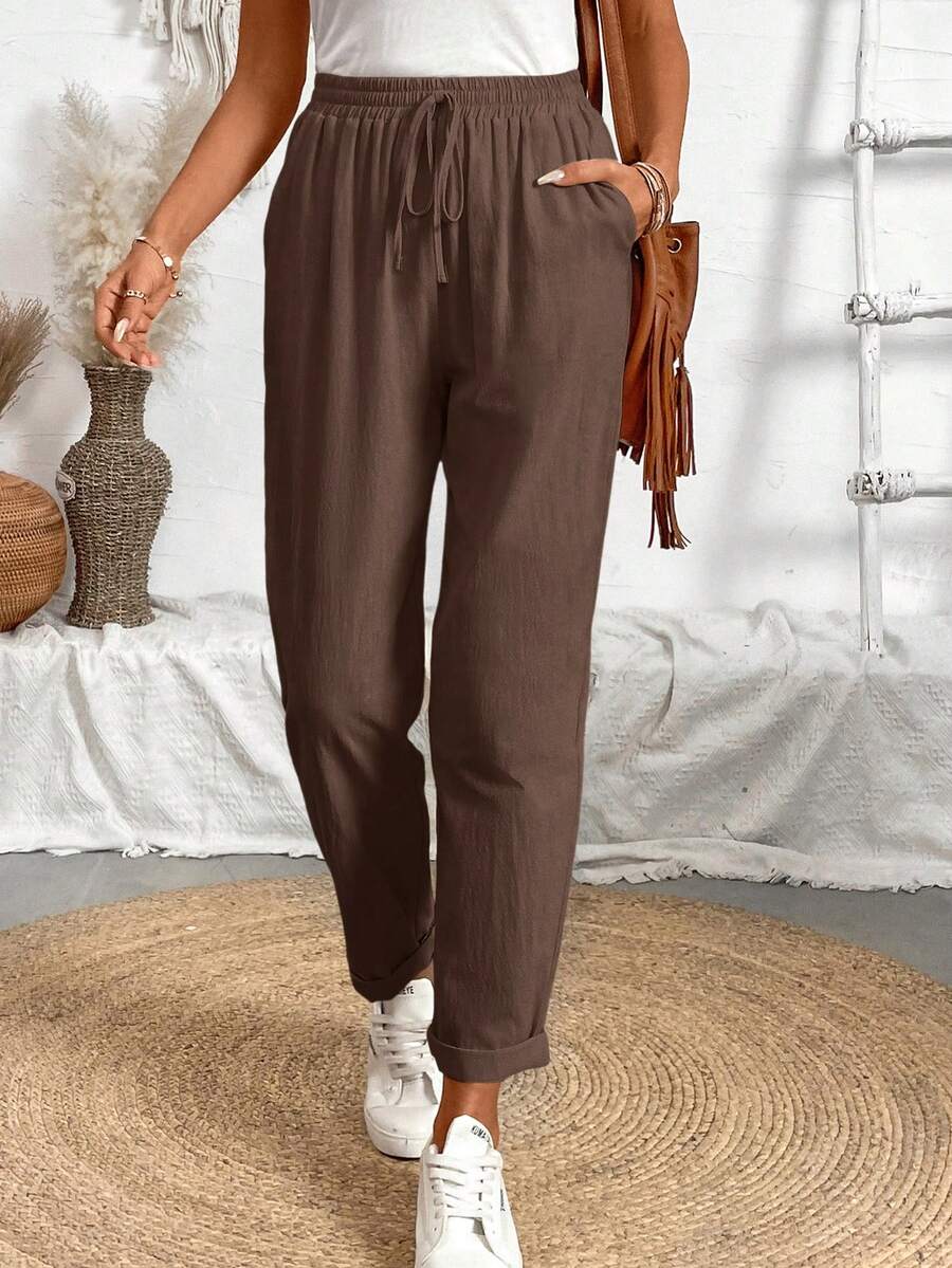 Juliette — Tapered Khaki Casual Summer Pants