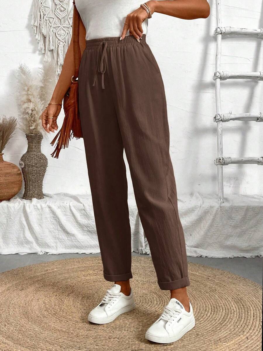 Juliette — Tapered Khaki Casual Summer Pants