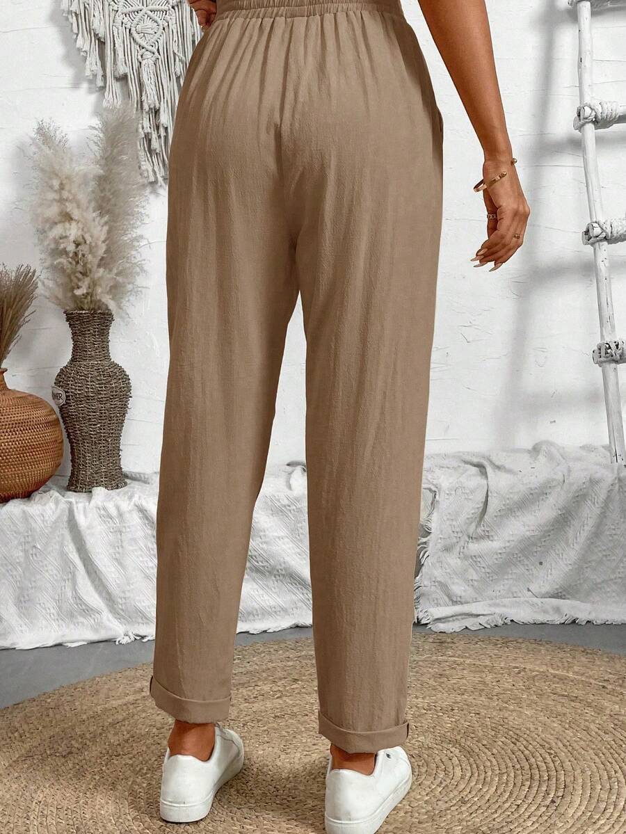 Juliette — Tapered Khaki Casual Summer Pants