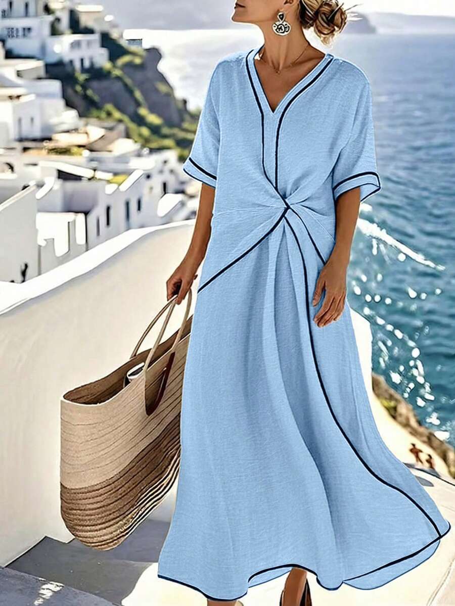 Hazel Relaxed Wrap-Around Dress