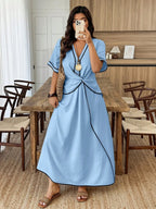 Hazel Relaxed Wrap-Around Dress