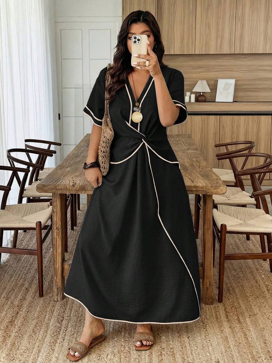 Hazel Relaxed Wrap-Around Dress