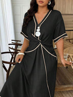 Hazel Relaxed Wrap-Around Dress