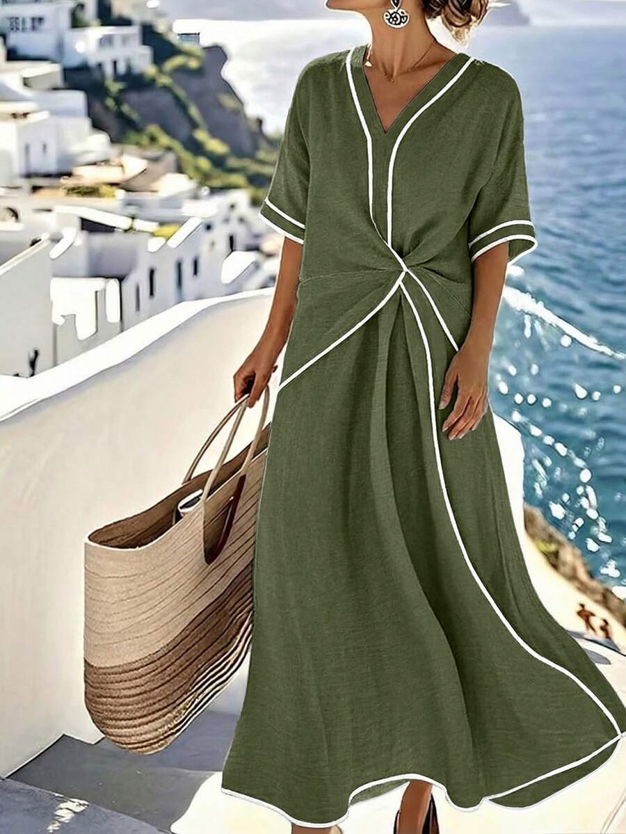 Hazel Relaxed Wrap-Around Dress