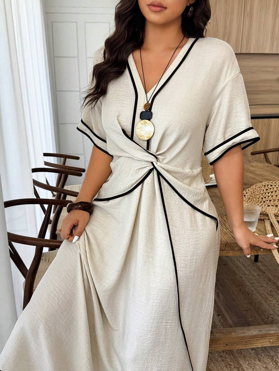 Hazel Relaxed Wrap-Around Dress