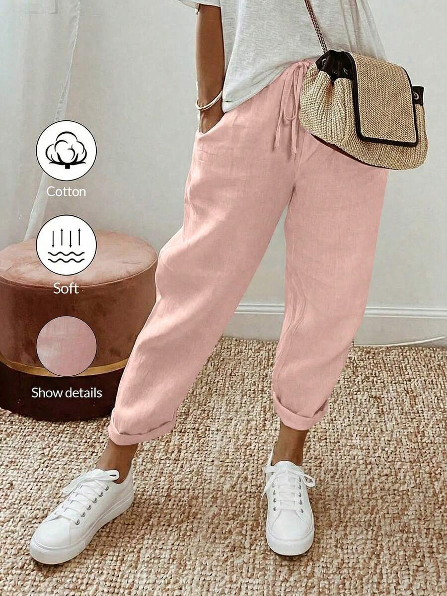 Juliette — Tapered Khaki Casual Summer Pants