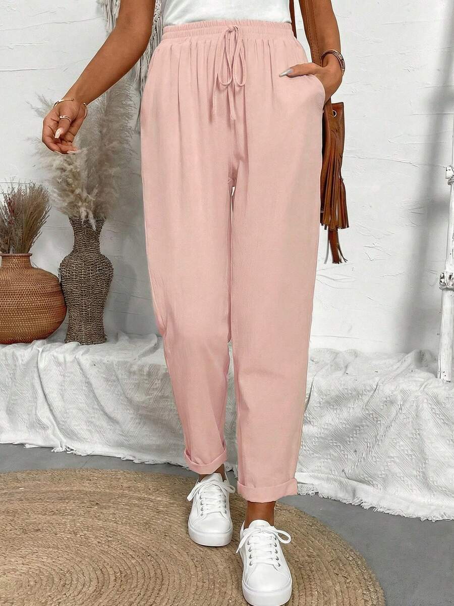Juliette — Tapered Khaki Casual Summer Pants