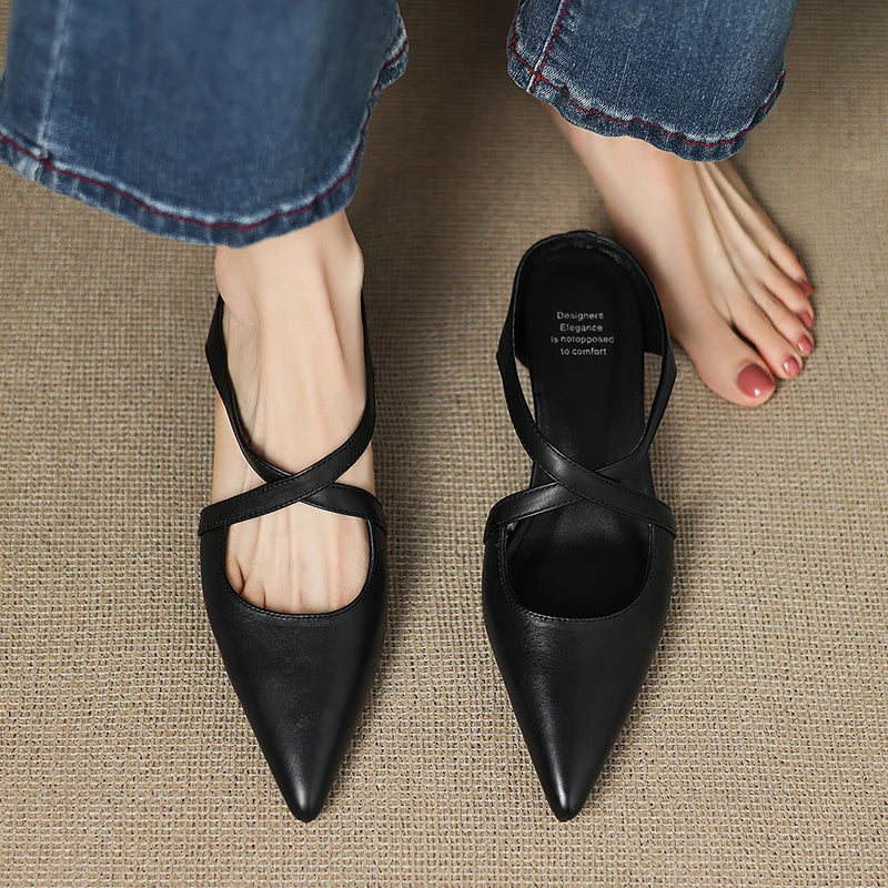 Vivienne — Pointed Slip-On Comfort Mules