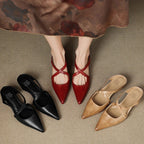 Vivienne — Pointed Slip-On Comfort Mules