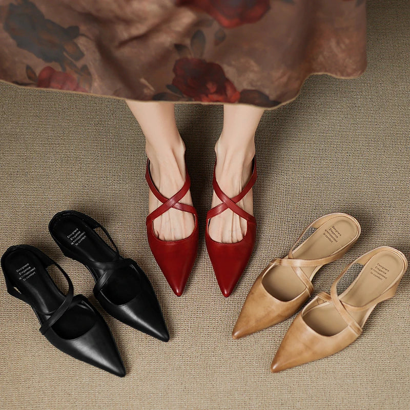 Vivienne — Pointed Slip-On Comfort Mules