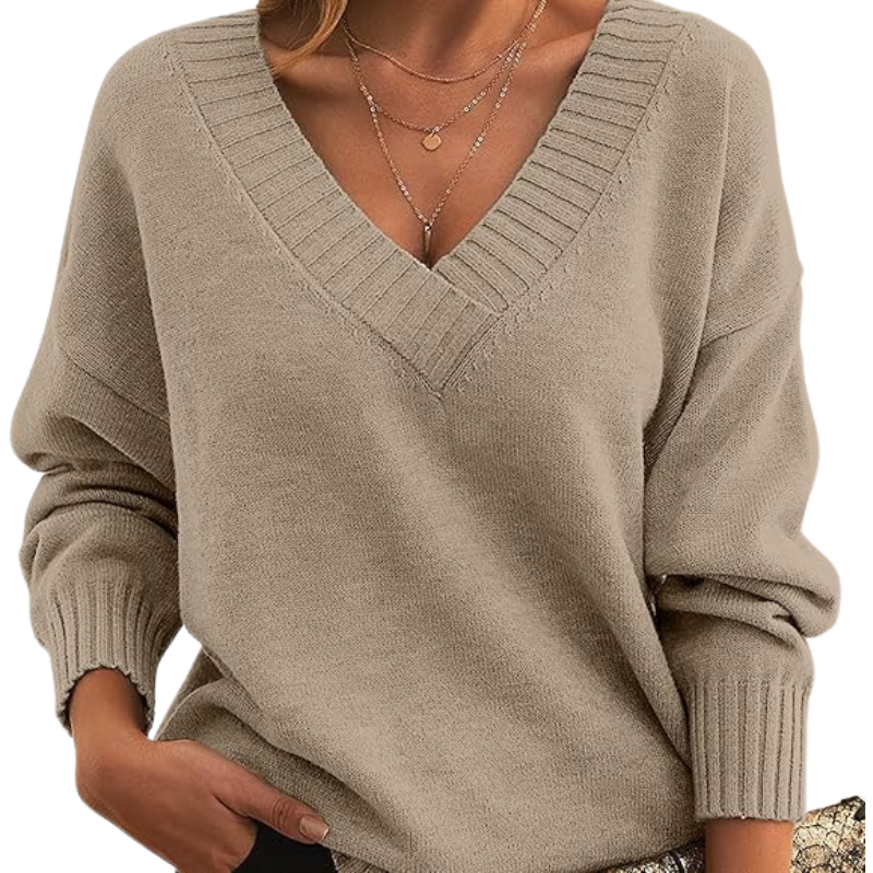 The Vivienne — Lightweight V-Neck Knit