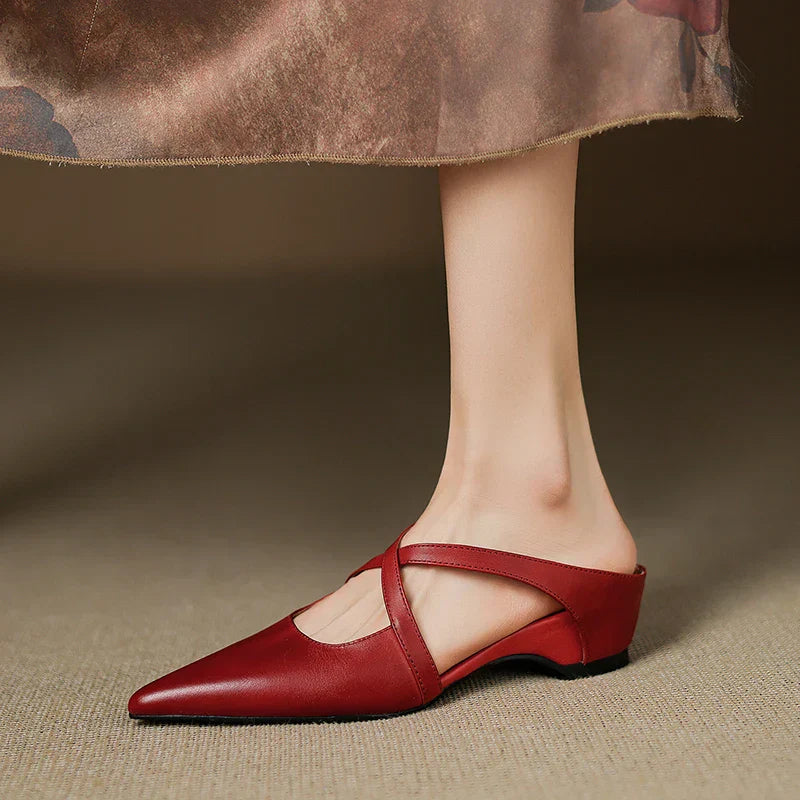 Vivienne — Pointed Slip-On Comfort Mules
