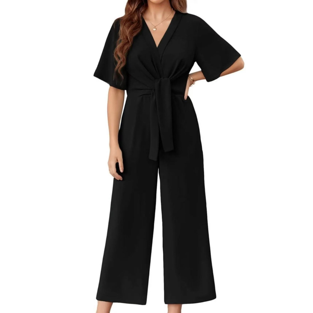 Gabriella — Elegant Tie-Knot Summer Jumpsuit