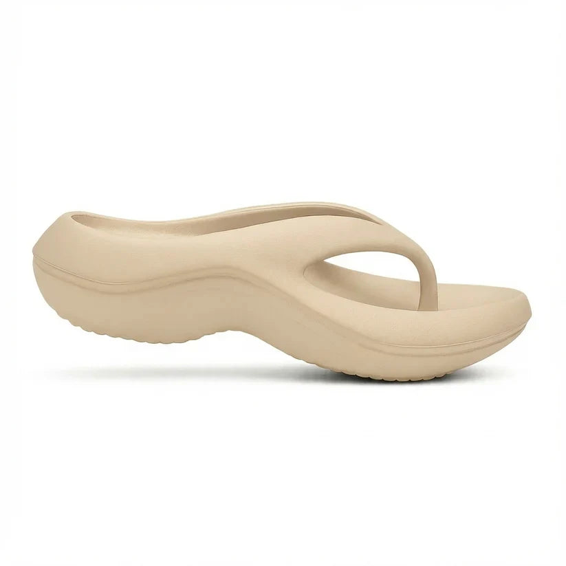 Seraphina — Soft Striped Summer Flip-Flops