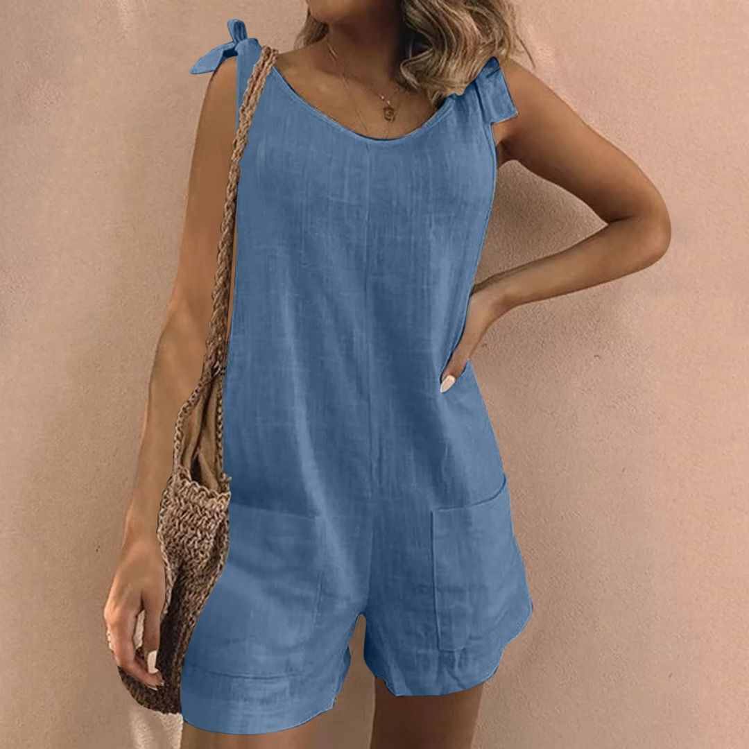 The Seraphina — Sleeveless Cotton Playsuit