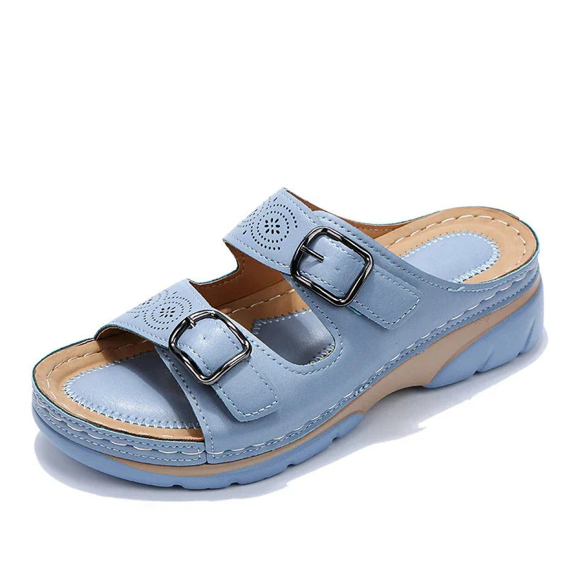 Seraphina — Strappy Comfortable Low-Heel Sandals