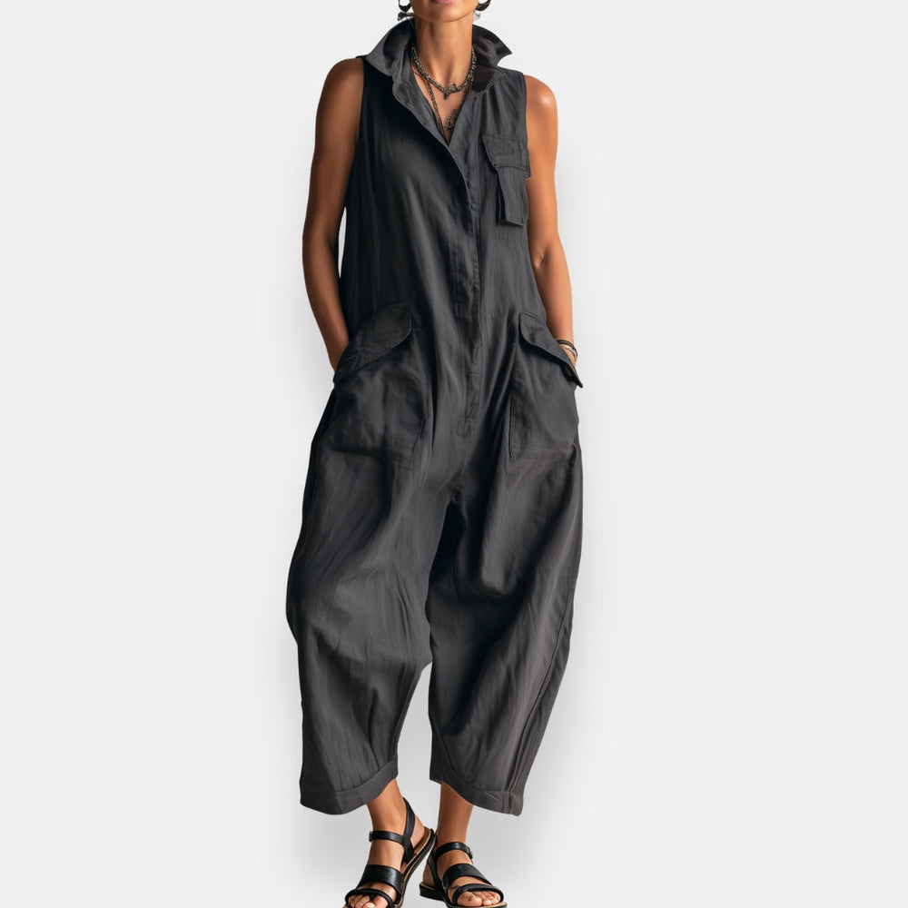 Anouk — Sleeveless Cargo Jumpsuit