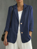 Colette – Soft Cotton-Blend Everyday Blazer