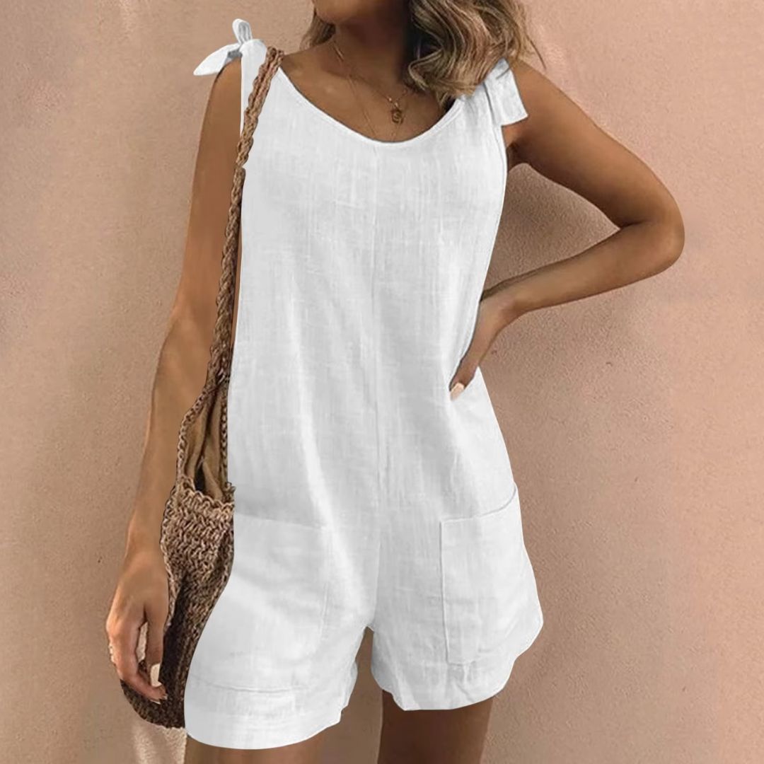 The Seraphina — Sleeveless Cotton Playsuit