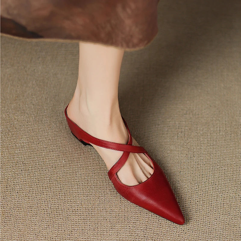 Vivienne — Pointed Slip-On Comfort Mules