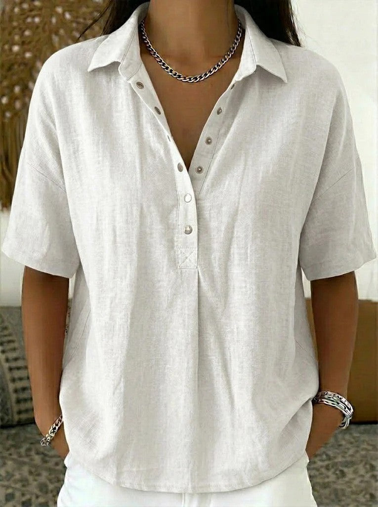 Colette — Effortless V-Neck Confidence Blouse