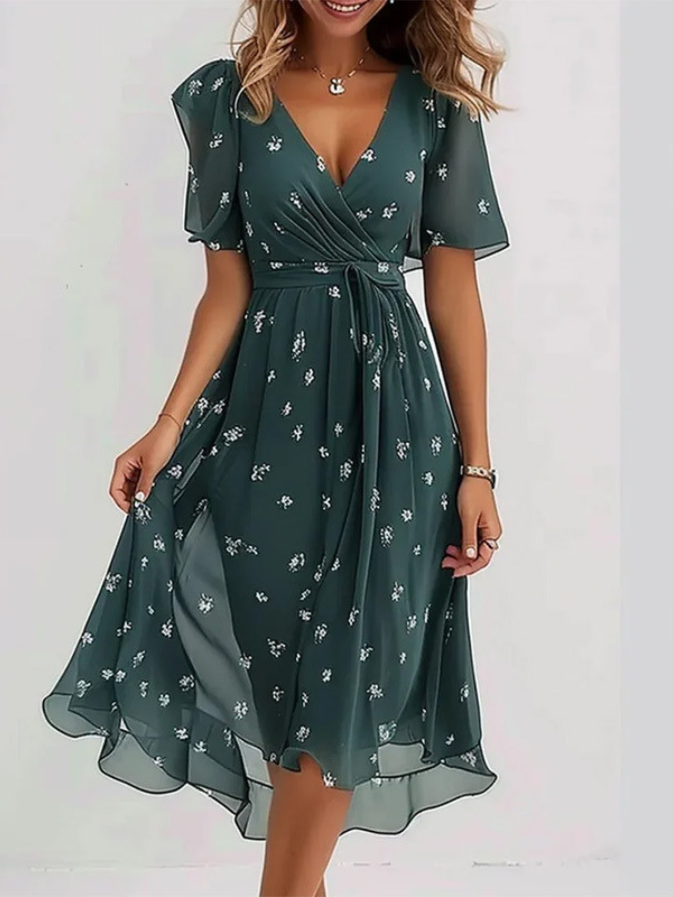 The Lavinia — Vibrant Boho Midi Dress