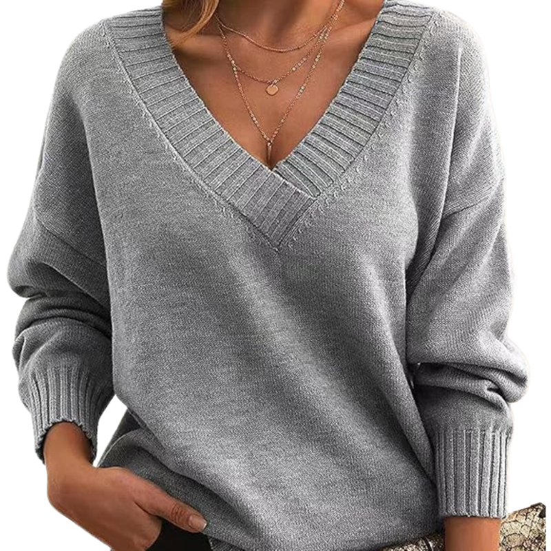 The Vivienne — Lightweight V-Neck Knit